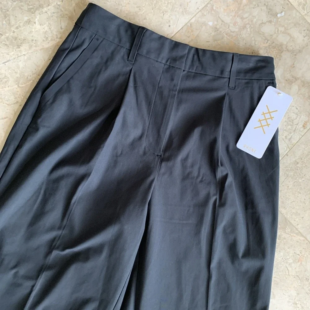 Rhone Womens Commuter Pleated Trouser Pants 6 Black UPF 50+ Anti Odor Work Golf
